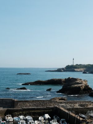 Formation rocheuse noire de Biarritz