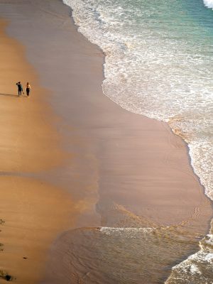 Personnes sur la plage de Biarritz